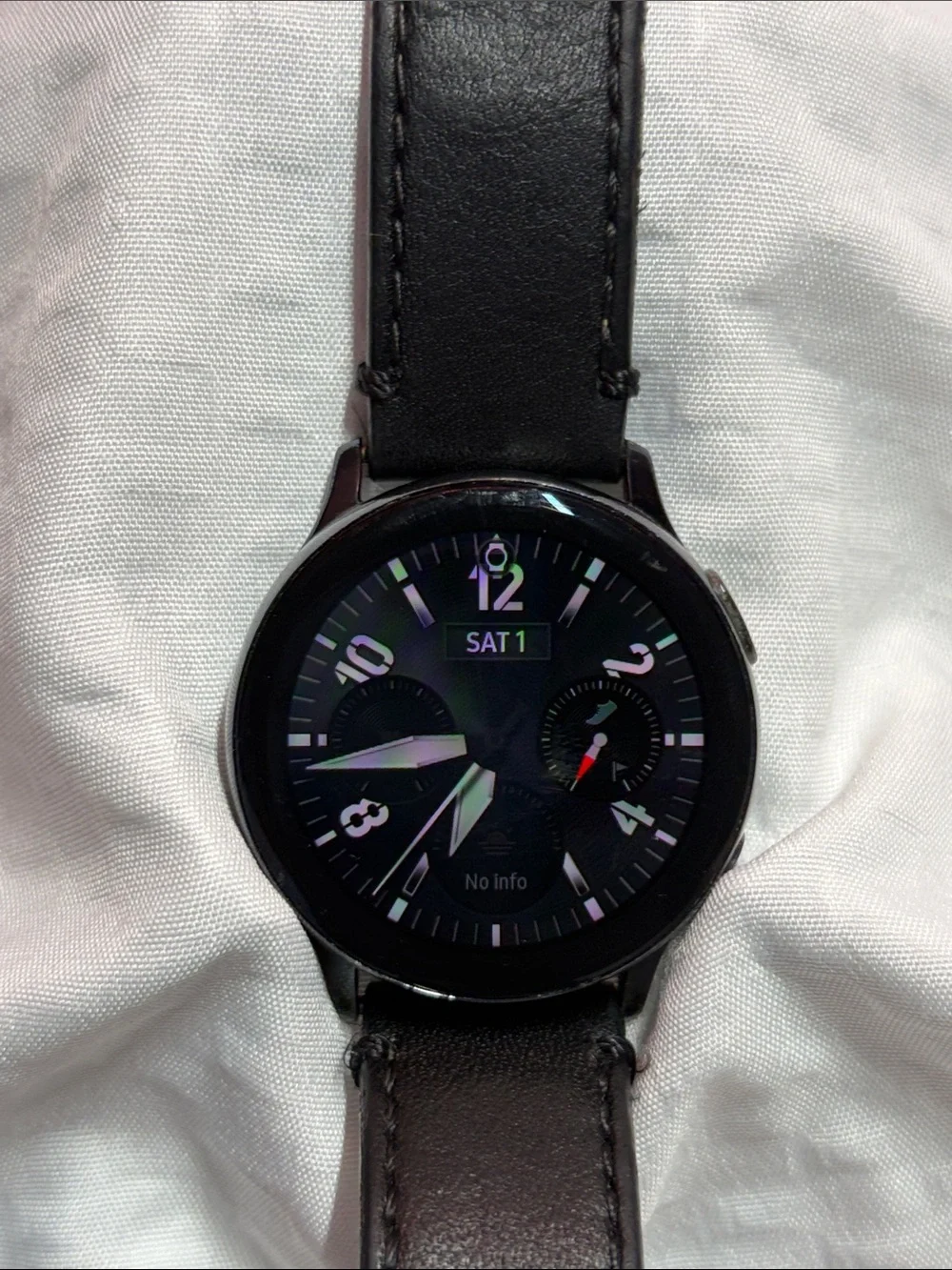 Samsung Galaxy Active2 Black Leather Strap Smartwatch